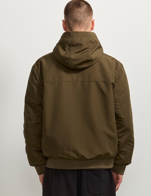 AIR SPACE Zip Thru Hooded Jacket, Green product photo View 03 L