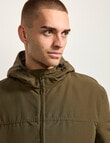 AIR SPACE Zip Thru Hooded Jacket, Green product photo View 04 S