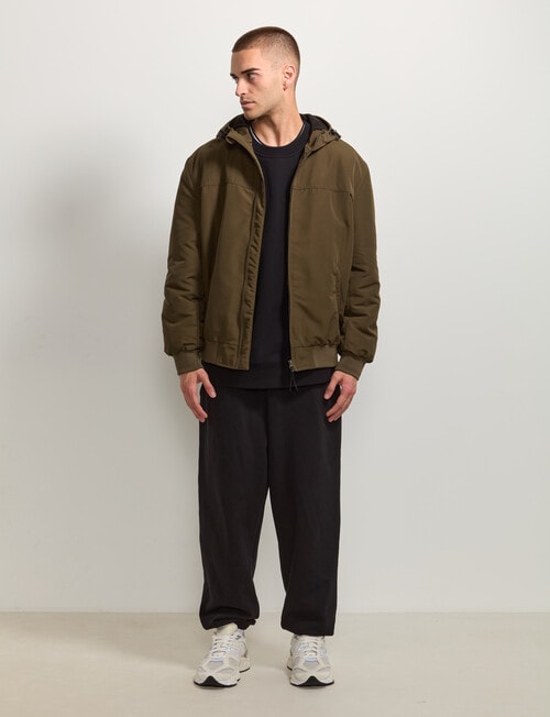 AIR SPACE Zip Thru Hooded Jacket, Green product photo View 10 L