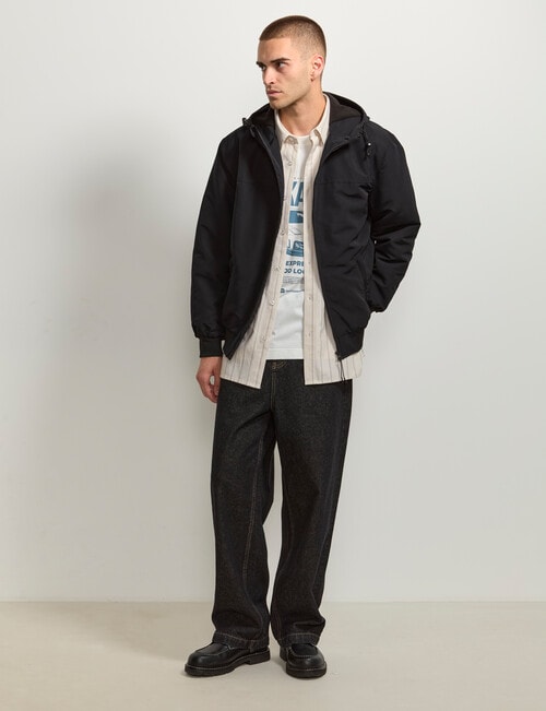 AIR SPACE Zip Thru Hooded Jacket, Black product photo