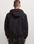 AIR SPACE Zip Thru Hooded Jacket, Black product photo View 03 S