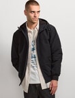 AIR SPACE Zip Thru Hooded Jacket, Black product photo View 05 S