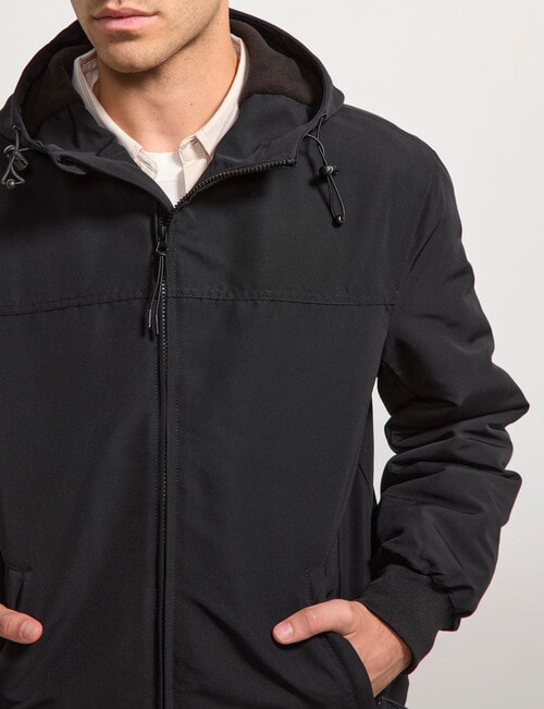 AIR SPACE Zip Thru Hooded Jacket, Black product photo View 06 L