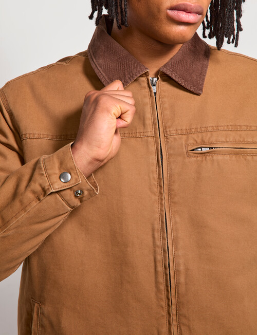 AIR SPACE Sherpa Jacket, Brown product photo View 04 L