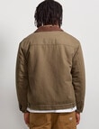 AIR SPACE Sherpa Jacket, Green product photo View 03 S