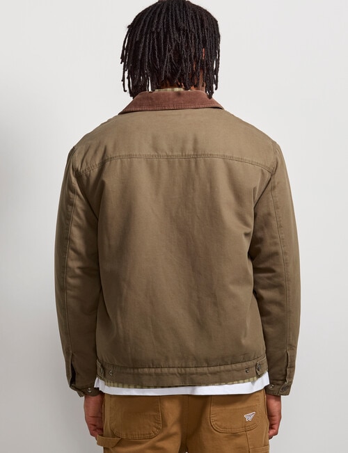AIR SPACE Sherpa Jacket, Green product photo View 03 L