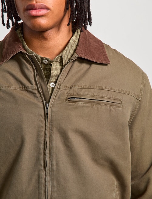 AIR SPACE Sherpa Jacket, Green product photo View 06 L
