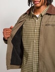 AIR SPACE Sherpa Jacket, Green product photo View 07 S