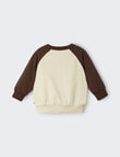 Bonds Life Is Good Roomies Pullover, Brown & Cream product photo View 02 S