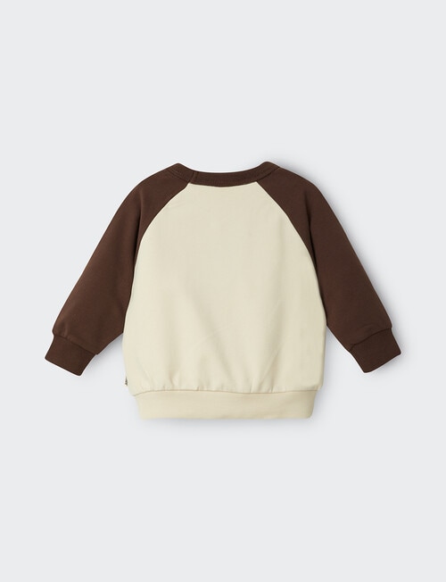 Bonds Life Is Good Roomies Pullover, Brown & Cream product photo View 02 L