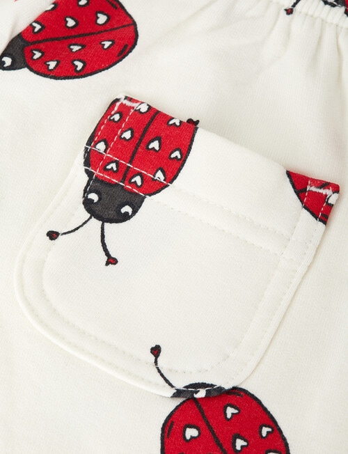 Bonds Love Bug Roomies Trackpant, Cream & Red product photo View 03 L