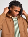AIR SPACE Quilted Hooded Jacket, Brown product photo View 04 S