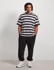 AIR SPACE Edgey Stripe Tee, Navy product photo