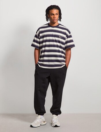 AIR SPACE Edgey Stripe Tee, Navy product photo