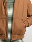 AIR SPACE Quilted Hooded Jacket, Brown product photo View 05 S
