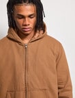 AIR SPACE Quilted Hooded Jacket, Brown product photo View 09 S