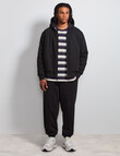 AIR SPACE Quilted Hooded Jacket, Black product photo