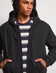 AIR SPACE Quilted Hooded Jacket, Black product photo View 06 S