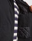 AIR SPACE Quilted Hooded Jacket, Black product photo View 08 S