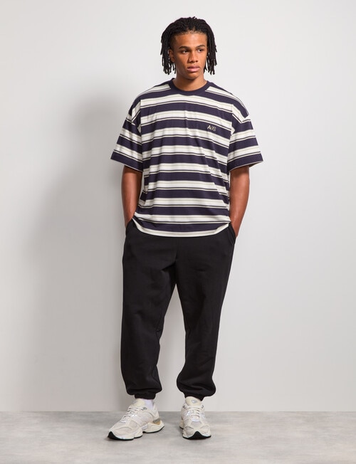 AIR SPACE Edgey Stripe Tee, Navy product photo