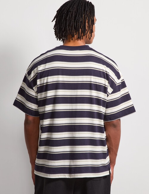 AIR SPACE Edgey Stripe Tee, Navy product photo View 03 L