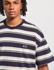 AIR SPACE Edgey Stripe Tee, Navy product photo View 04 S