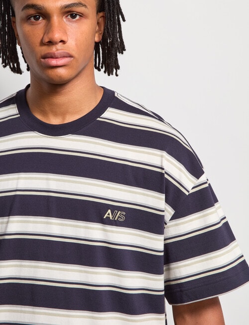 AIR SPACE Edgey Stripe Tee, Navy product photo View 04 L