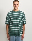 AIR SPACE Edgey Stripe Tee, Green product photo View 02 S