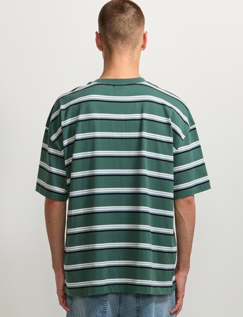 AIR SPACE Edgey Stripe Tee, Green product photo View 03 L