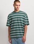 AIR SPACE Edgey Stripe Tee, Green product photo View 07 S