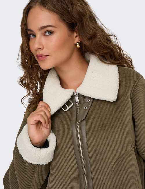ONLY Kingston Cord Bond Jacket, Rain Drum Birch product photo View 03 L