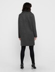ONLY Carrie Bonded Coat, Dark Grey Marle product photo View 02 S