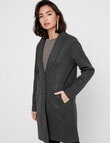 ONLY Carrie Bonded Coat, Dark Grey Marle product photo View 04 S