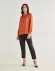 Oliver Black Satin Self Stripe Top, Sienna product photo View 03 S
