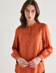 Oliver Black Satin Self Stripe Top, Sienna product photo View 04 S