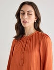 Oliver Black Satin Self Stripe Top, Sienna product photo View 05 S