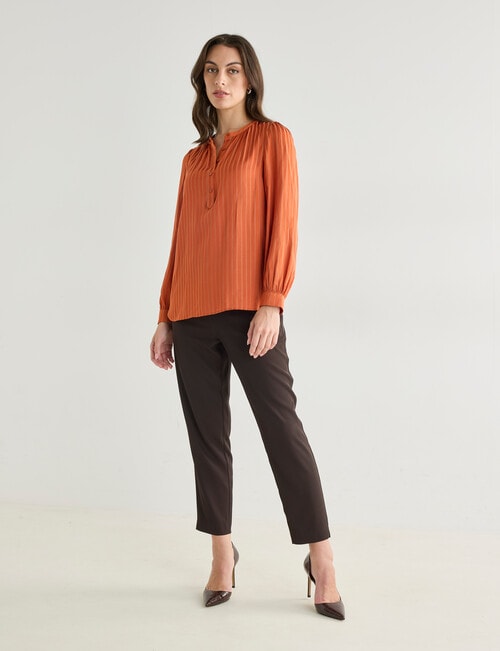 Oliver Black Satin Self Stripe Top, Sienna product photo View 03 L