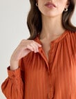 Oliver Black Satin Self Stripe Top, Sienna product photo View 06 S