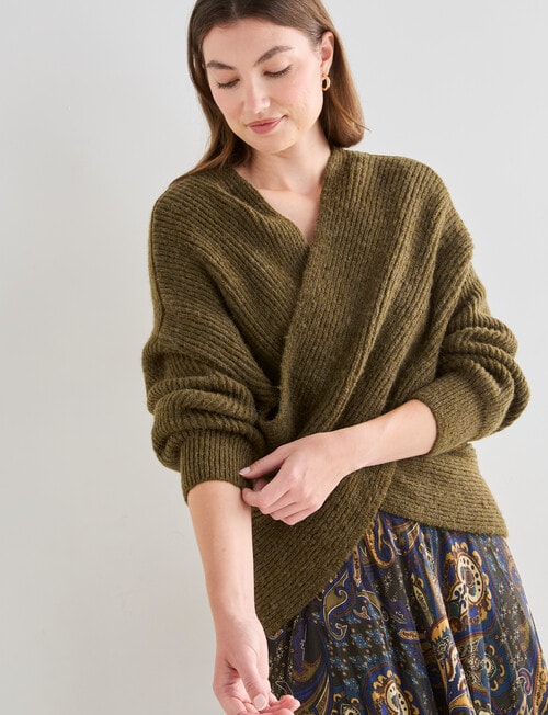 Whistle Wrap Jumper, Kelp product photo