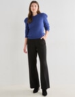 Whistle Puff Sleeve Crew Jumper, Bijou Blue product photo View 03 S