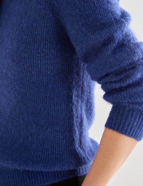 Whistle Puff Sleeve Crew Jumper, Bijou Blue product photo View 04 L