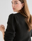 Whistle Long Sleeve Rib Cardi, Black product photo View 07 S