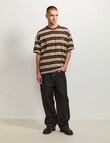 AIR SPACE Edgey Stripe Tee, Brown product photo View 08 S