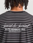 AIR SPACE City Stripe Tee, Black product photo View 07 S