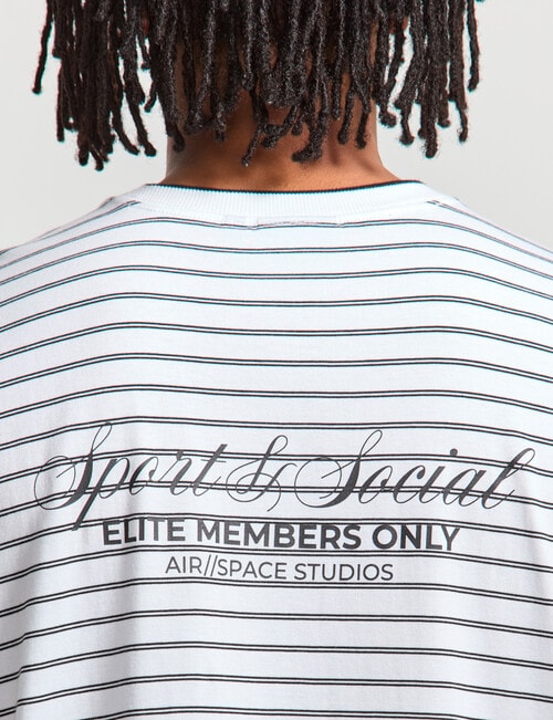 AIR SPACE City Stripe Tee, White product photo View 07 L