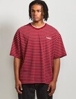 AIR SPACE City Stripe Tee, Brick Red product photo View 05 S