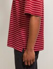 AIR SPACE City Stripe Tee, Brick Red product photo View 07 S