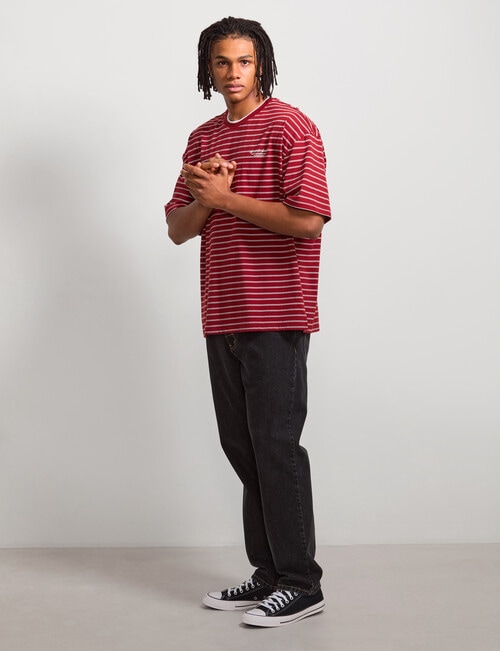 AIR SPACE City Stripe Tee, Brick Red product photo View 08 L