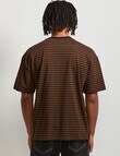 AIR SPACE Urban Stripe Tee, Brown Black product photo View 03 S