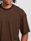 AIR SPACE Urban Stripe Tee, Brown Black product photo View 04 S